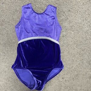 GK Purple and Silver Gymnastics Leotard